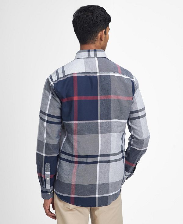 Barbour Dunoon Tailored Long-sleeved Shirt μπλε | BABO87839