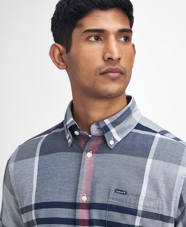 Barbour Dunoon Tailored Long-sleeved Shirt μπλε | BABO87839