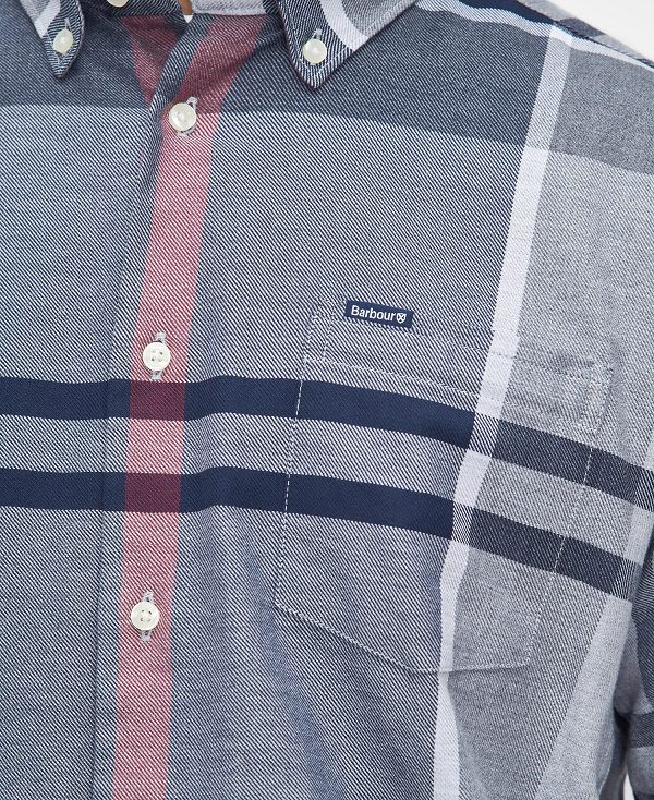 Barbour Dunoon Tailored Long-sleeved Shirt μπλε | BABO87839