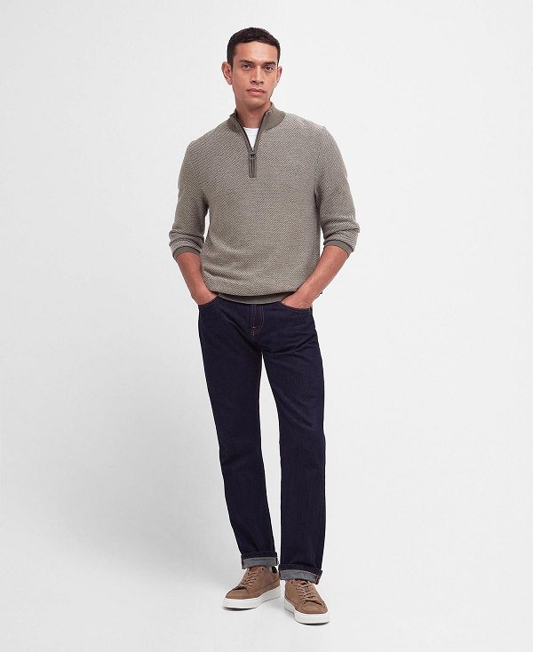 Barbour Dunstan Half-zip Jumper πρασινο | BABO88605