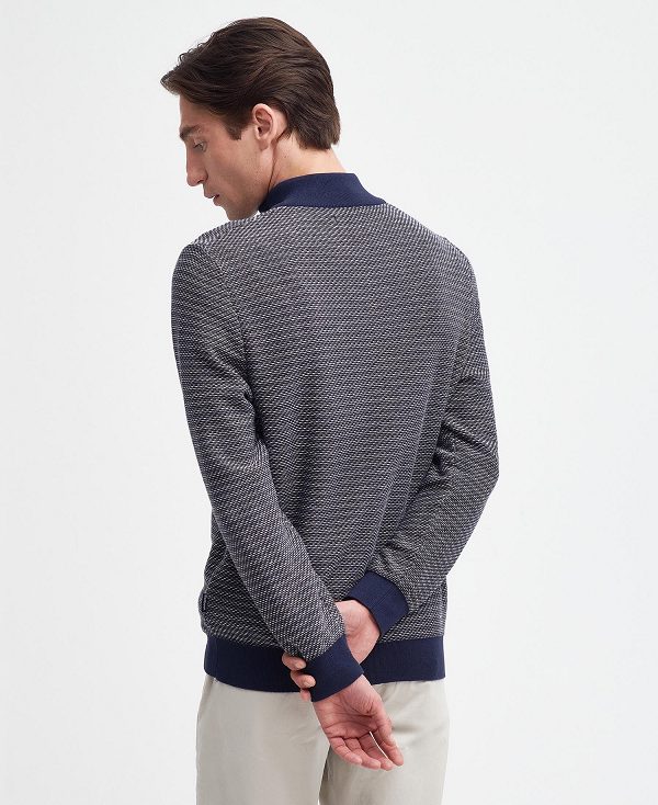 Barbour Dunstan Half-zip Jumper σκουρο μπλε | BABO88611