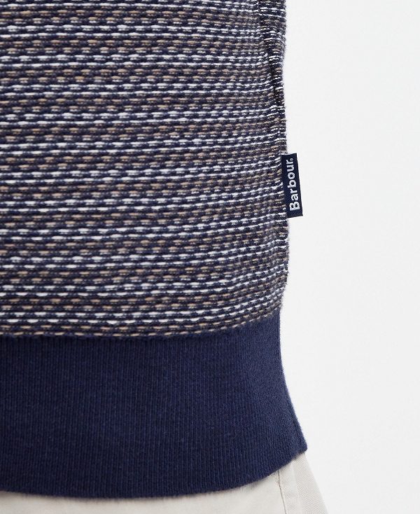 Barbour Dunstan Half-zip Jumper σκουρο μπλε | BABO88611
