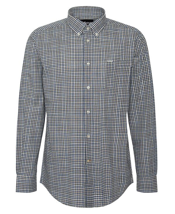 Barbour Durand Regular Long-sleeved Shirt Ελιά | BABO87728