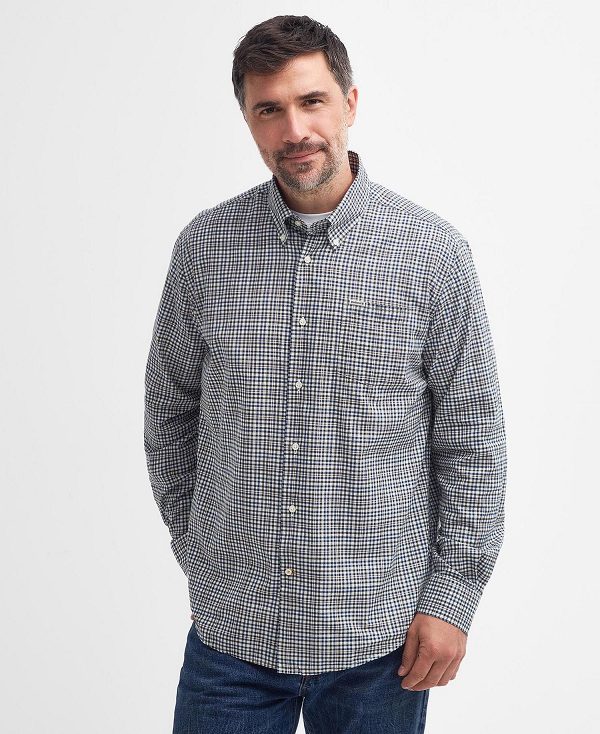 Barbour Durand Regular Long-sleeved Shirt Ελιά | BABO87728