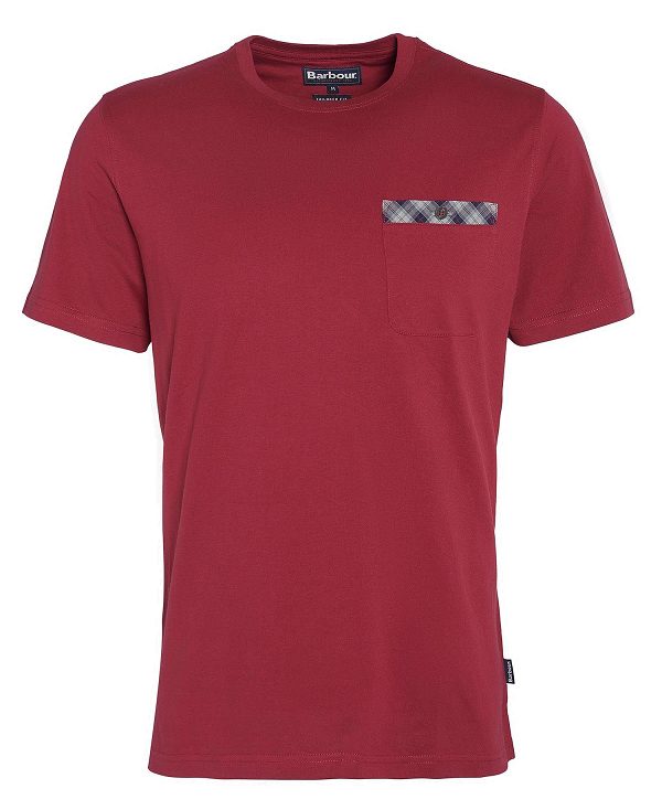 Barbour Durness Pocket T-shirt κοκκινα | BABO88414