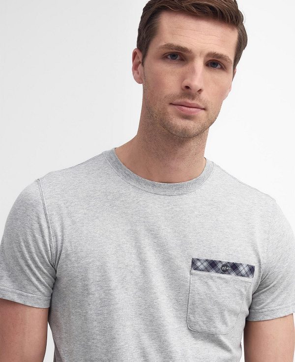 Barbour Durness Pocket T-shirt γκρι | BABO88417