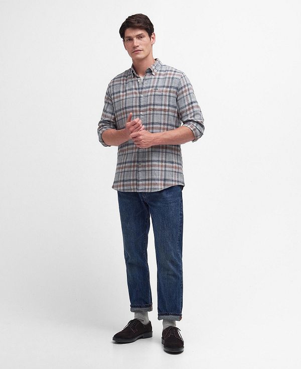 Barbour Eddleston Tailored Shirt γκρι | BABO87658