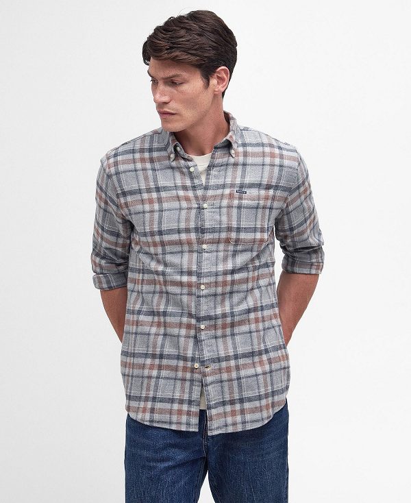 Barbour Eddleston Tailored Shirt γκρι | BABO87658