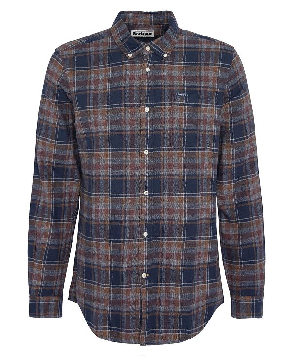 Barbour Eddleston Tailored Shirt σκουρο μπλε | BABO87659