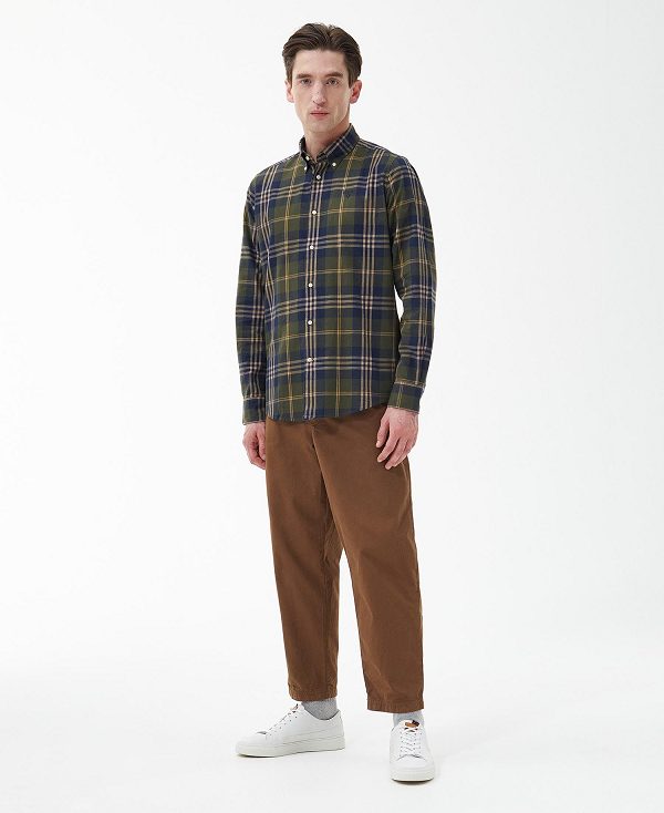 Barbour Edgar Tailored Shirt πρασινο | BABO87874
