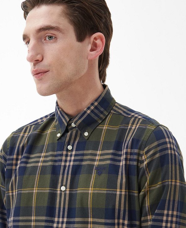 Barbour Edgar Tailored Shirt πρασινο | BABO87874