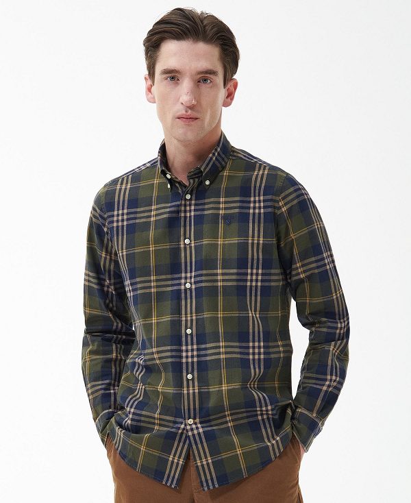 Barbour Edgar Tailored Shirt πρασινο | BABO87874