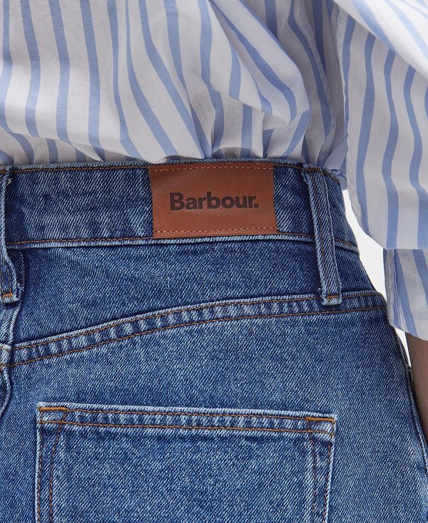 Barbour Ella Denim Midi Skirt μπλε | BABO89620