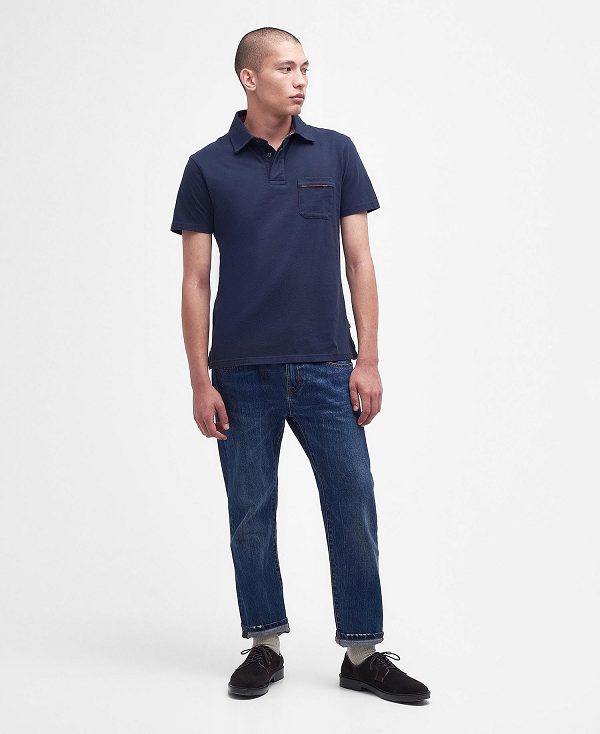 Barbour Elsdon Polo Shirt σκουρο μπλε | BABO88059