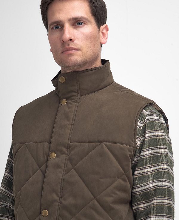 Barbour Elter Quilted Gilet Ελιά | BABO87566