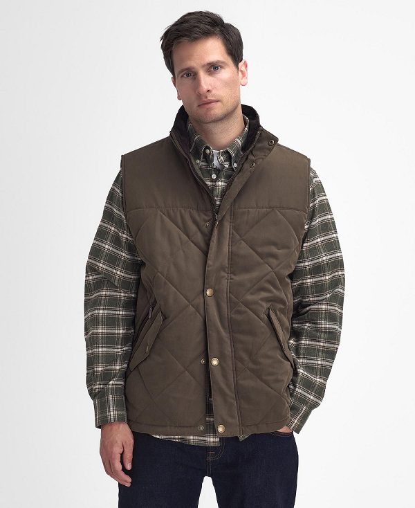 Barbour Elter Quilted Gilet Ελιά | BABO87566