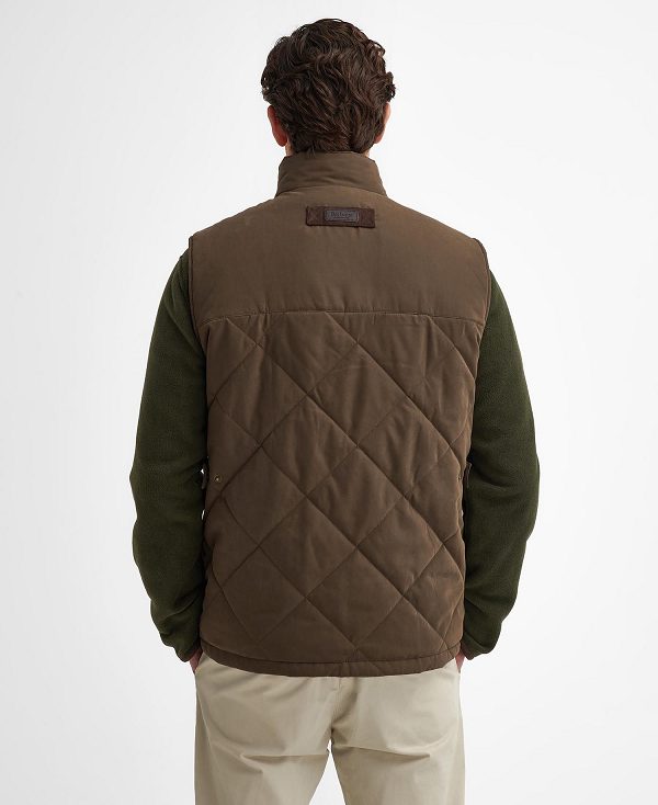 Barbour Elter Quilted Gilet σκούρο Ελιά | BABO87565