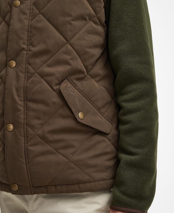 Barbour Elter Quilted Gilet σκούρο Ελιά | BABO87565