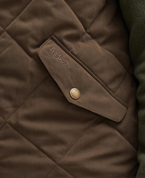 Barbour Elter Quilted Gilet σκούρο Ελιά | BABO87565