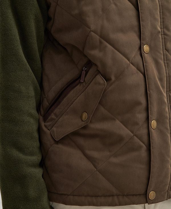 Barbour Elter Quilted Gilet σκούρο Ελιά | BABO87565