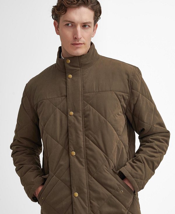 Barbour Elter Quilted Jacket σκούρο Ελιά | BABO87369