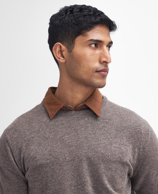 Barbour Essential Crew Neck Jumper Μπεζ | BABO88653