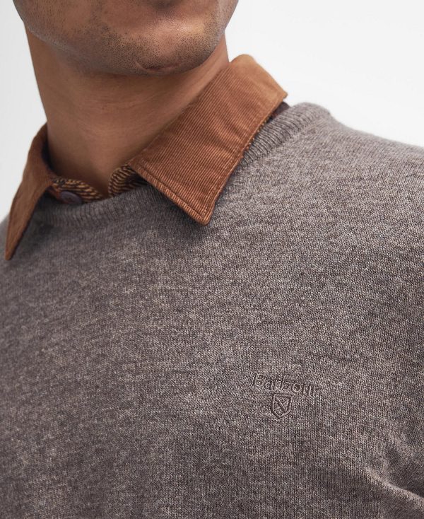 Barbour Essential Crew Neck Jumper Μπεζ | BABO88653