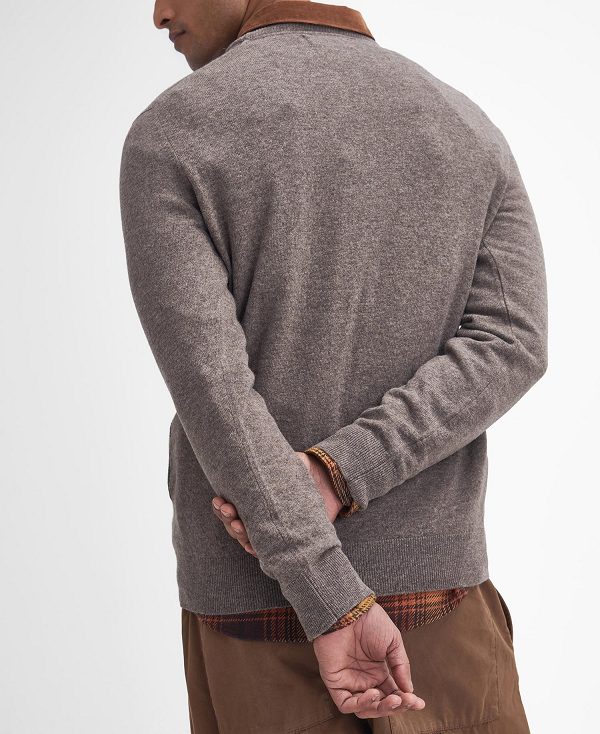 Barbour Essential Crew Neck Jumper Μπεζ | BABO88653