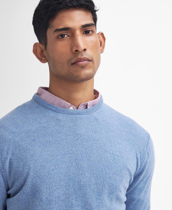 Barbour Essential Crew Neck Jumper μπλε | BABO88654