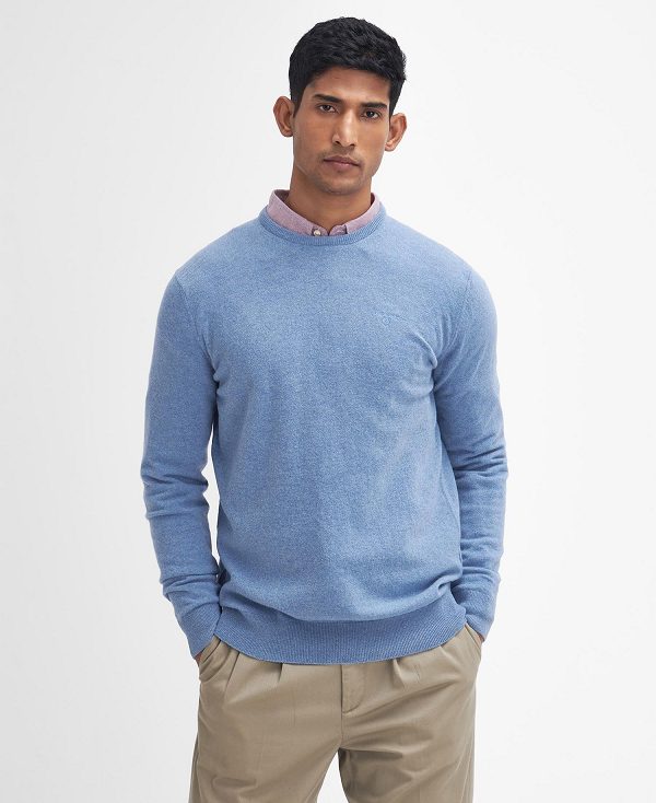 Barbour Essential Crew Neck Jumper μπλε | BABO88654