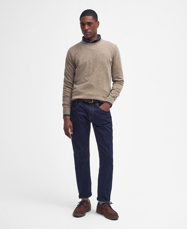 Barbour Essential Crew Neck Sweatshirt Μπεζ | BABO88513
