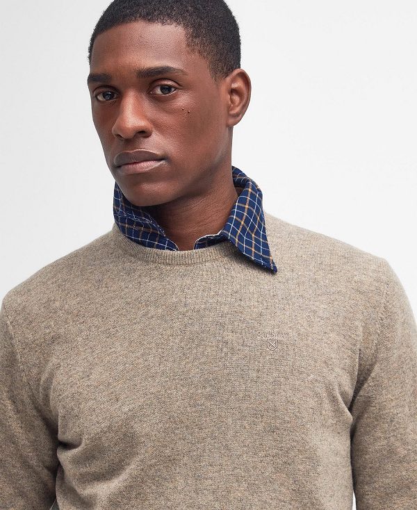 Barbour Essential Crew Neck Sweatshirt Μπεζ | BABO88513