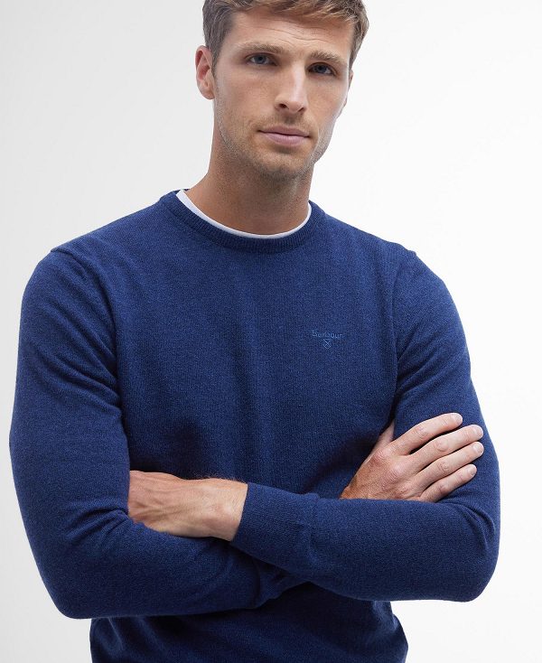 Barbour Essential Crew Neck Sweatshirt ανοιχτο μπλε | BABO88545