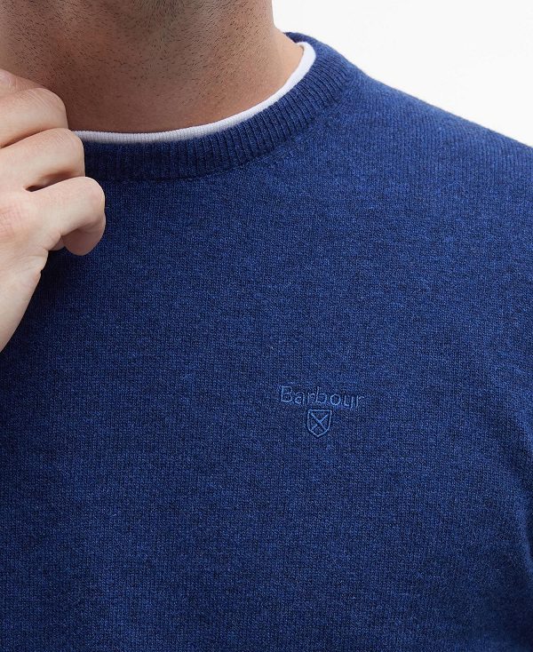 Barbour Essential Crew Neck Sweatshirt ανοιχτο μπλε | BABO88545