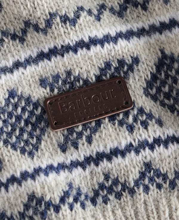 Barbour Essential Fairisle Sweatshirt γκρι | BABO88540