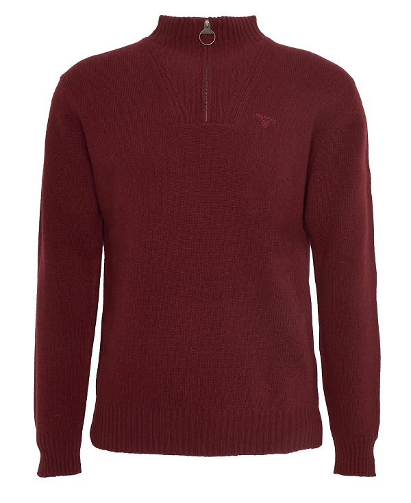 Barbour Essential Half-zip Jumper μπορντο | BABO88650
