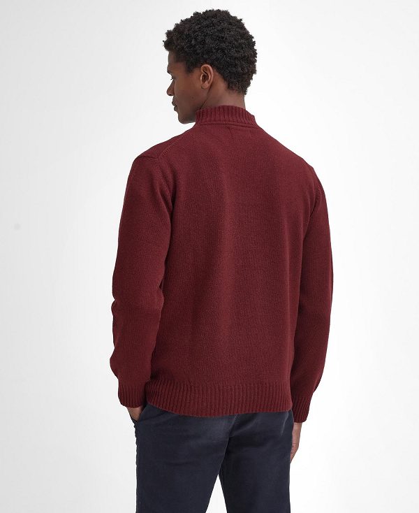Barbour Essential Half-zip Jumper μπορντο | BABO88650