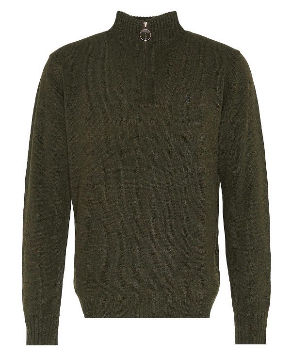 Barbour Essential Half-zip Jumper πρασινο | BABO88652