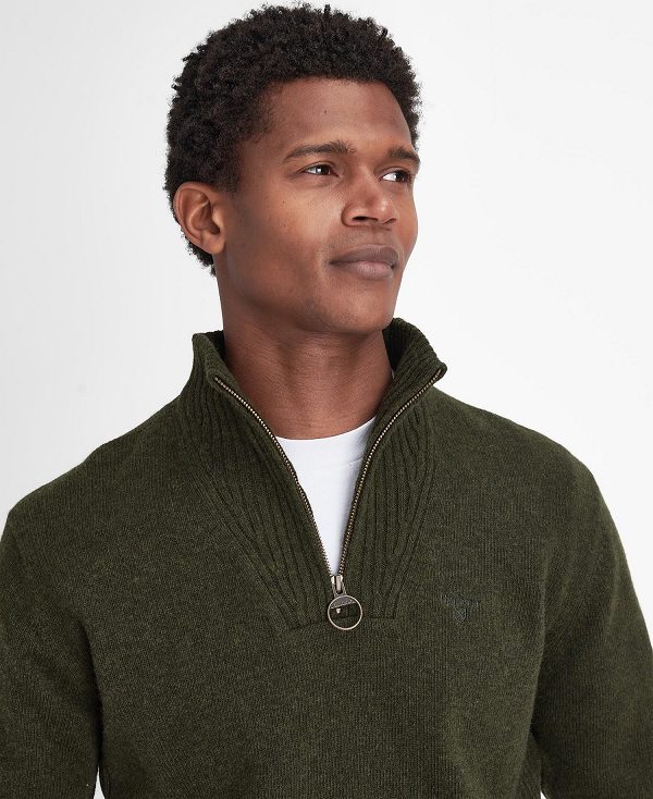 Barbour Essential Half-zip Jumper πρασινο | BABO88652