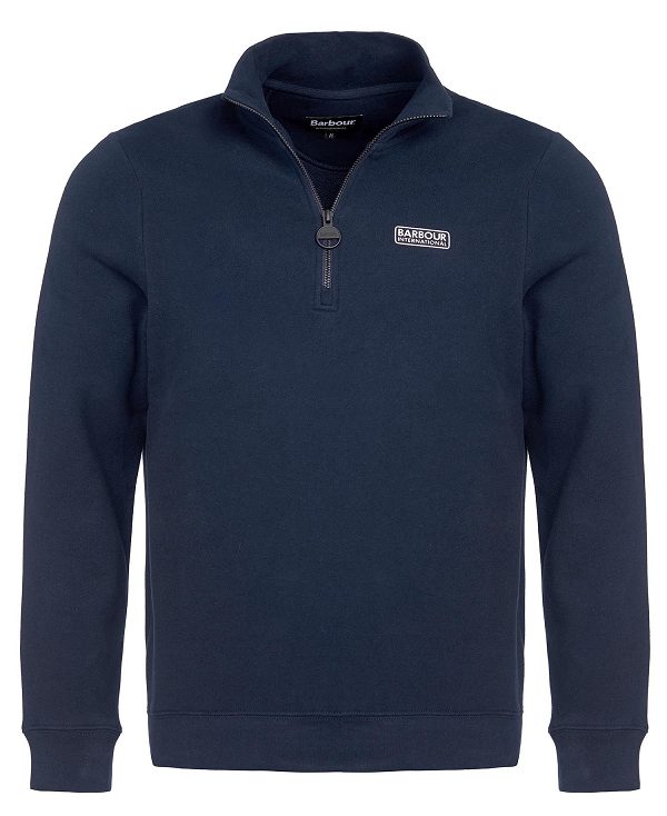 Barbour Essential Half-zip Sweatshirt σκουρο μπλε | BABO88429