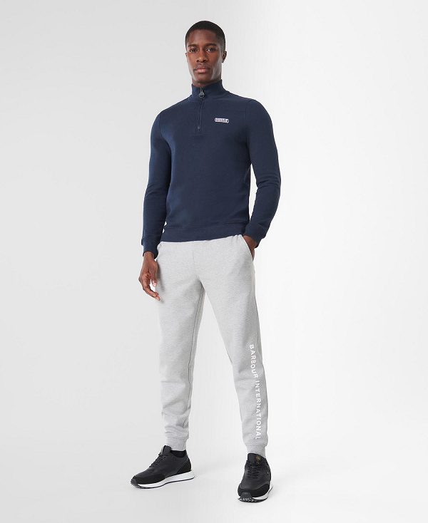 Barbour Essential Half-zip Sweatshirt σκουρο μπλε | BABO88429