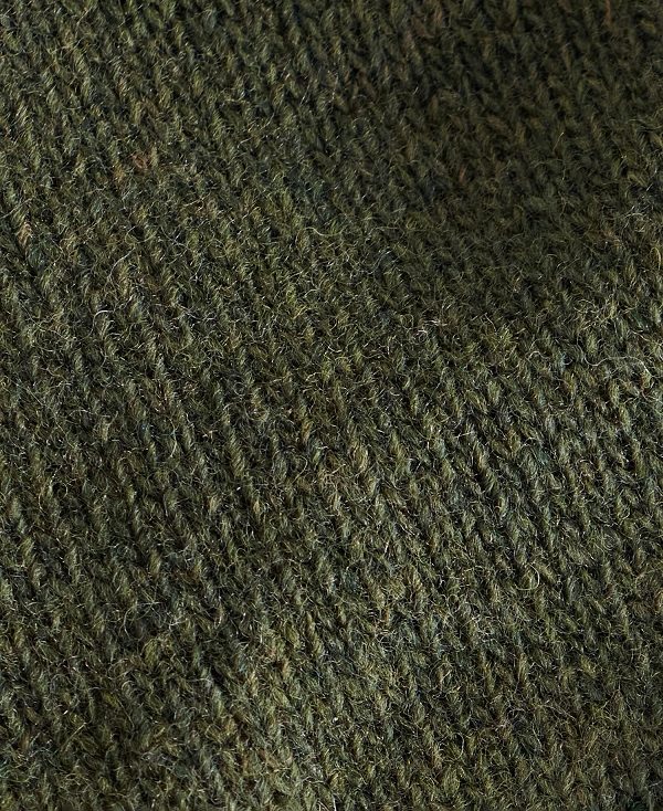 Barbour Essential L/Wool Half Zip Jumper Ελιά | BABO88510