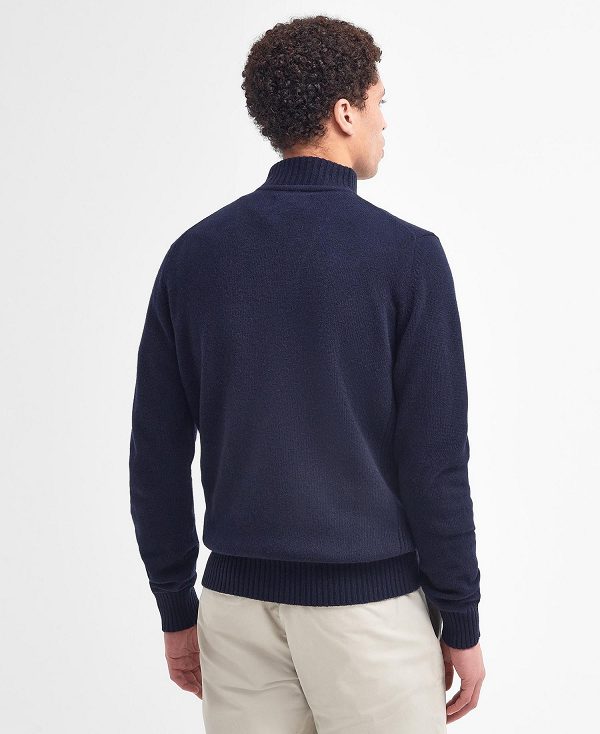 Barbour Essential L/Wool Half Zip Jumper σκουρο μπλε | BABO88518