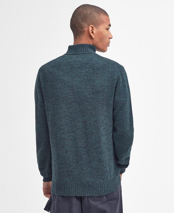 Barbour Essential L/Wool Half Zip Jumper παγώνι | BABO88528
