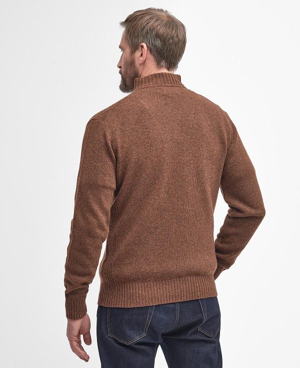 Barbour Essential L/Wool Half Zip Jumper καφε | BABO88551