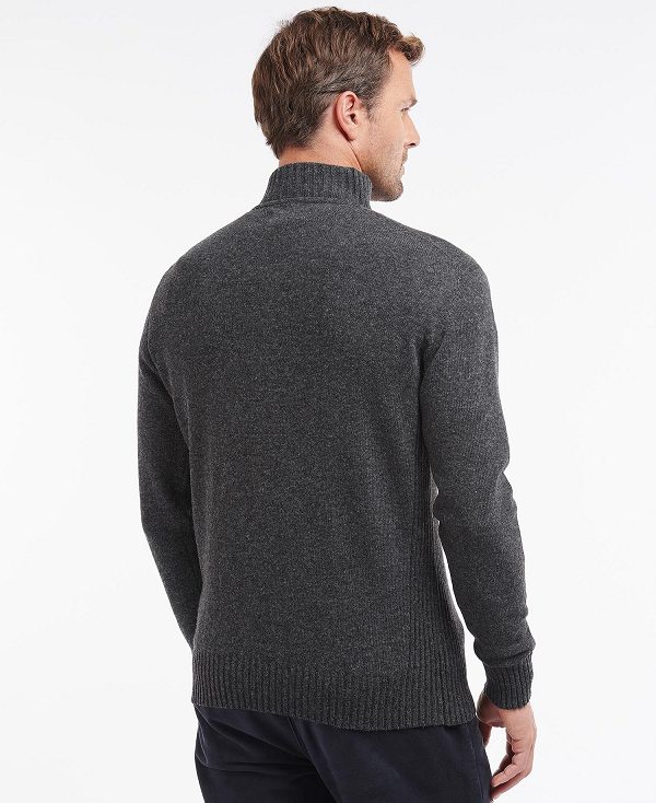 Barbour Essential L/Wool Half Zip Jumper βαθυ γκρι | BABO88574