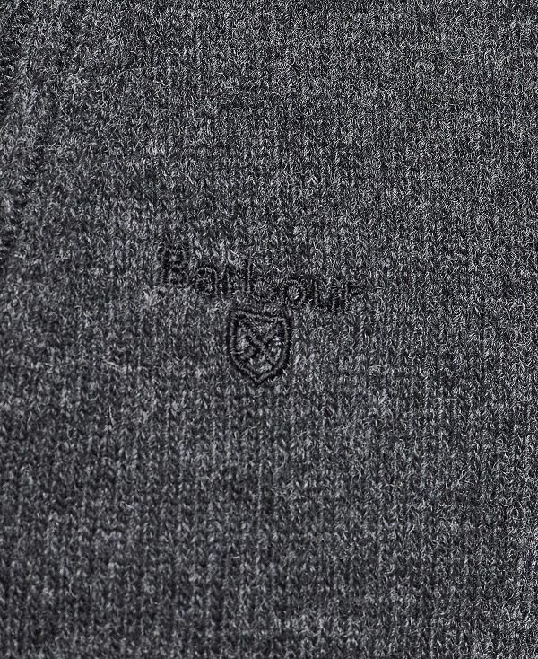 Barbour Essential L/Wool Half Zip Jumper βαθυ γκρι | BABO88574