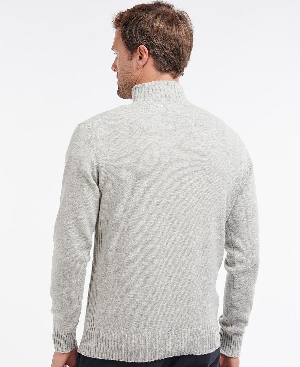 Barbour Essential L/Wool Half Zip Jumper γκρι | BABO88577