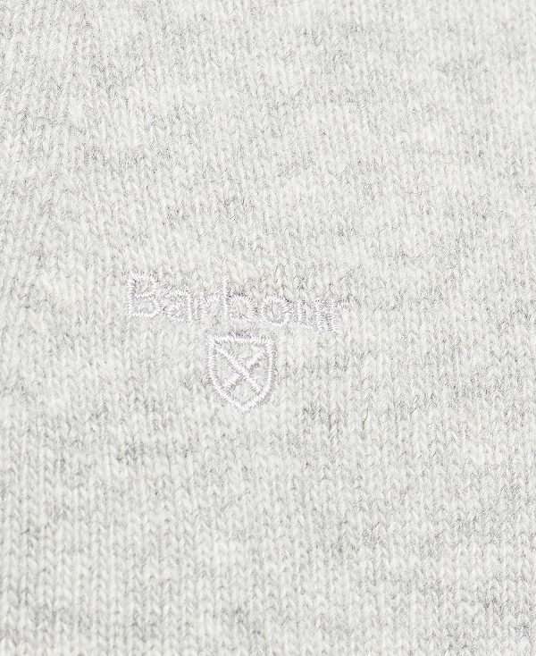 Barbour Essential L/Wool Half Zip Jumper γκρι | BABO88577