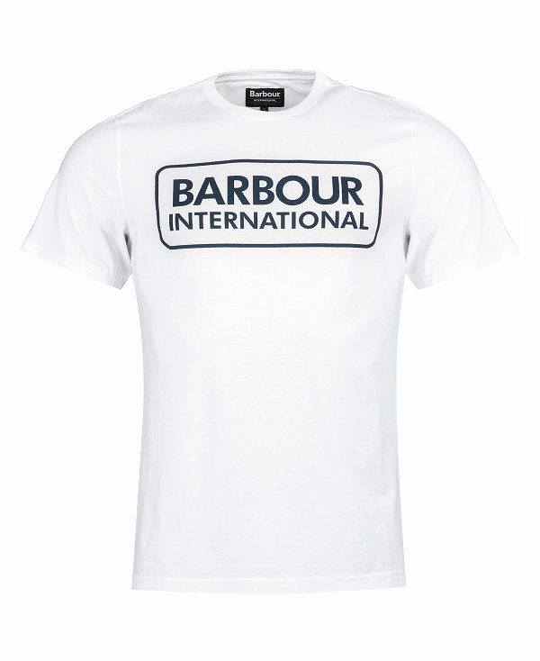 Barbour Essential Large Logo T-shirt ασπρα | BABO88278